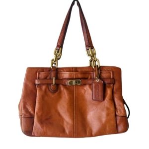 COPY - Coach Carryall Chelsea 17811 Jayden Purse Cognac Leather Shoulder Bag
